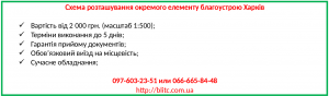 Схема розташування окремого елементу благоустрою